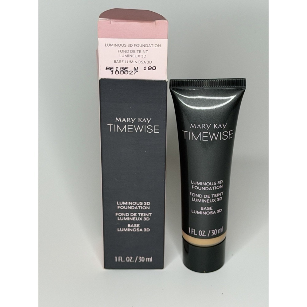 New Mary Kay Timewise Luminous 3D Foundation Beige W 180 100027 Full Size NIB!